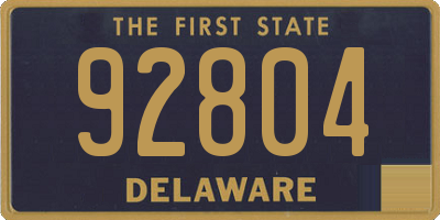 DE license plate 92804