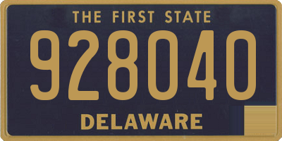 DE license plate 928040