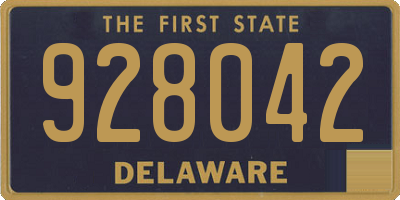 DE license plate 928042