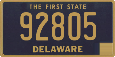 DE license plate 92805