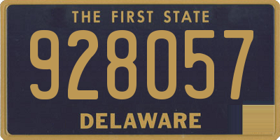 DE license plate 928057