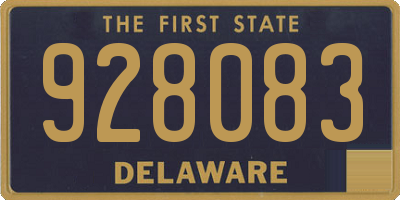 DE license plate 928083