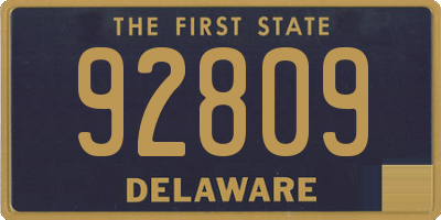 DE license plate 92809