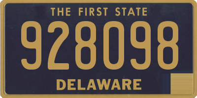 DE license plate 928098