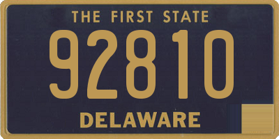 DE license plate 92810