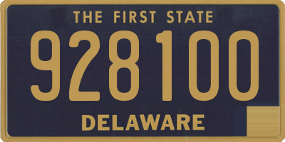 DE license plate 928100