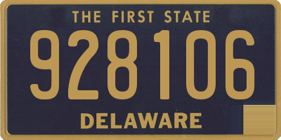 DE license plate 928106