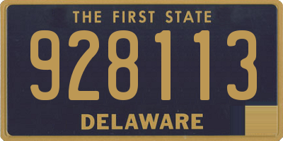 DE license plate 928113