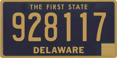 DE license plate 928117