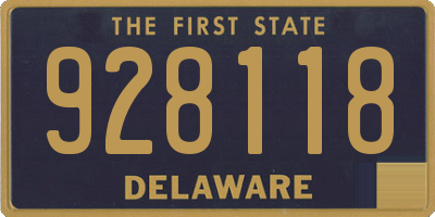 DE license plate 928118