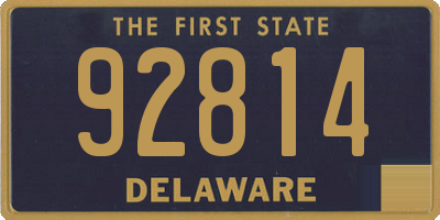 DE license plate 92814