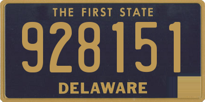 DE license plate 928151