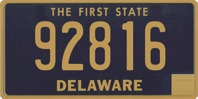 DE license plate 92816