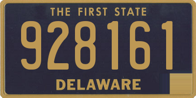 DE license plate 928161