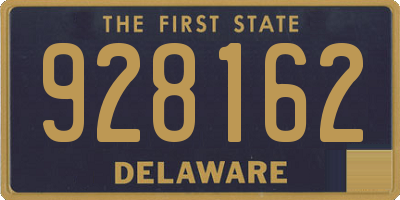 DE license plate 928162