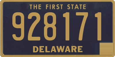 DE license plate 928171