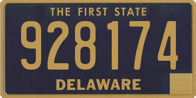 DE license plate 928174