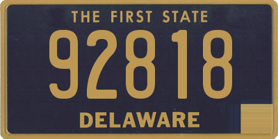 DE license plate 92818