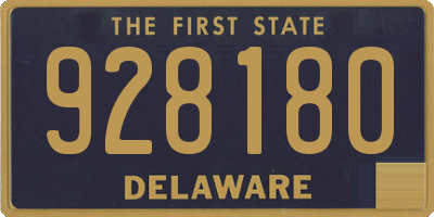 DE license plate 928180