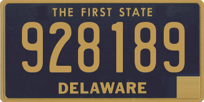 DE license plate 928189