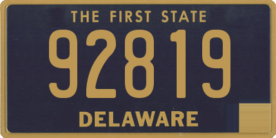 DE license plate 92819