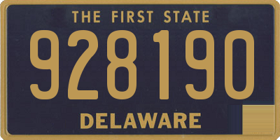 DE license plate 928190