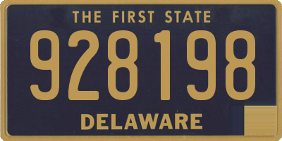 DE license plate 928198