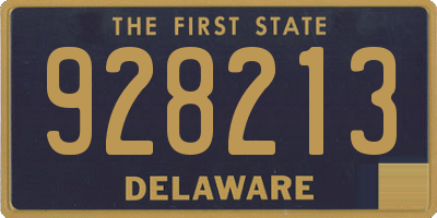 DE license plate 928213