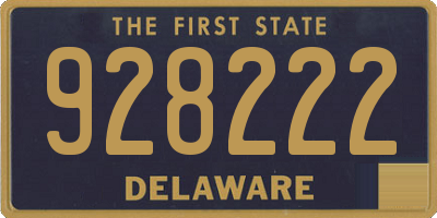 DE license plate 928222
