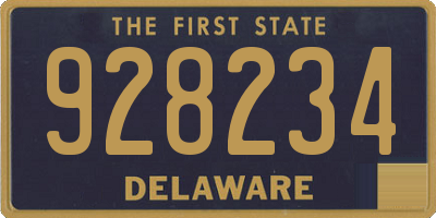 DE license plate 928234