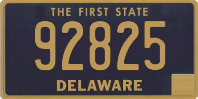 DE license plate 92825