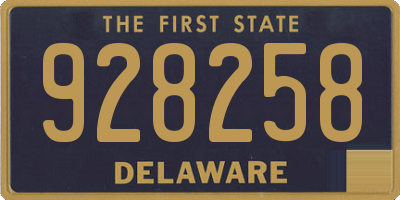 DE license plate 928258