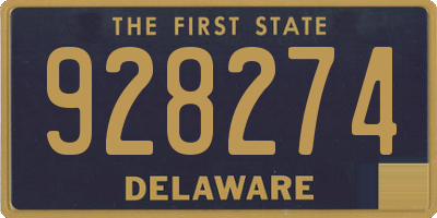 DE license plate 928274