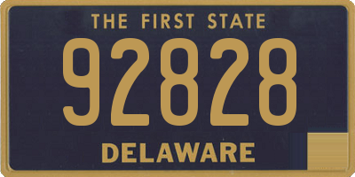 DE license plate 92828