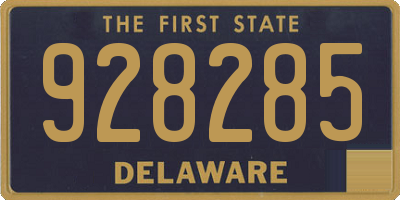 DE license plate 928285