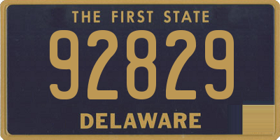 DE license plate 92829