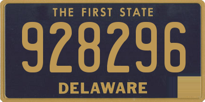 DE license plate 928296