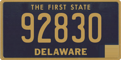 DE license plate 92830