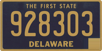 DE license plate 928303