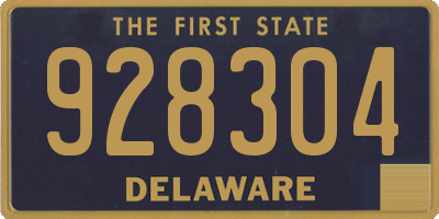 DE license plate 928304