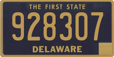 DE license plate 928307