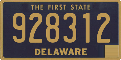 DE license plate 928312