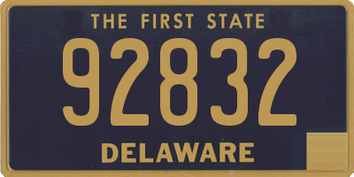 DE license plate 92832