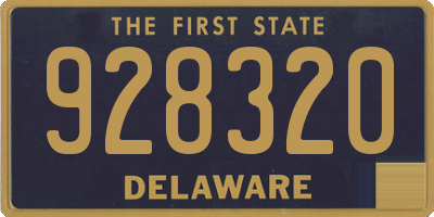 DE license plate 928320