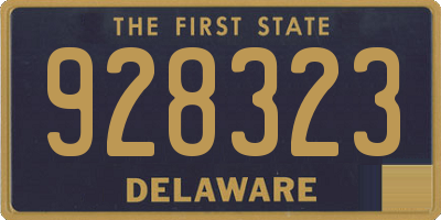 DE license plate 928323