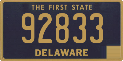 DE license plate 92833