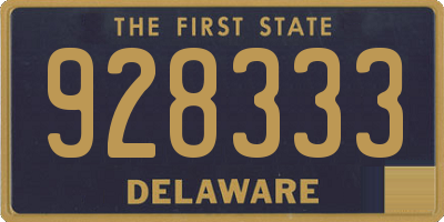 DE license plate 928333