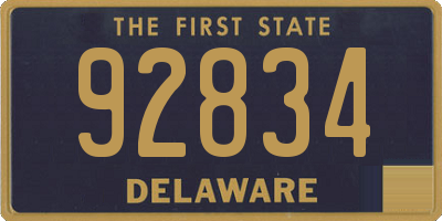 DE license plate 92834