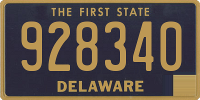 DE license plate 928340