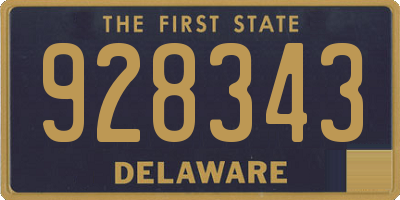 DE license plate 928343